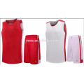 factory wholesale blank mesh basketball jerseys set / reversible basketball uniform set